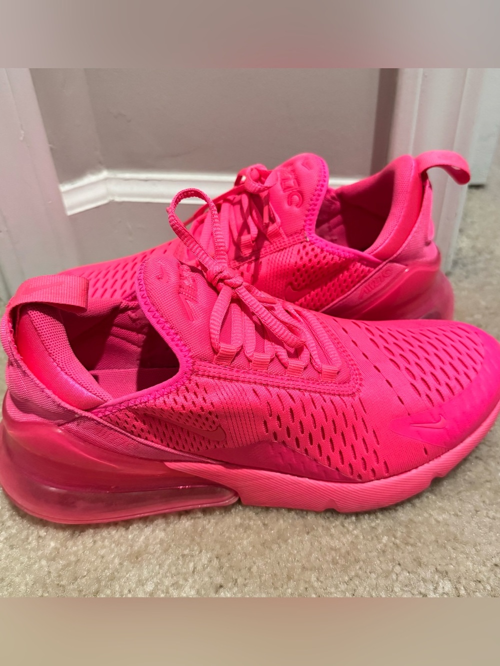 Hot Pink Nike Air Max 270 Athletic Sneakers